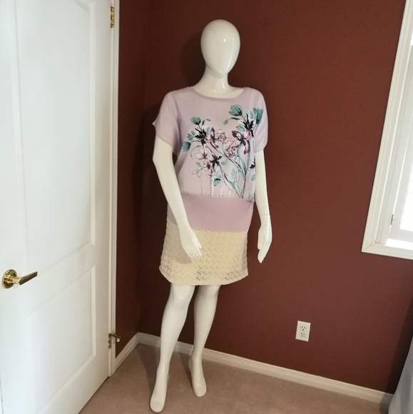 2X LE CHATEAU Floral Dolman Blouse - Picture 4 of 8